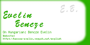 evelin bencze business card